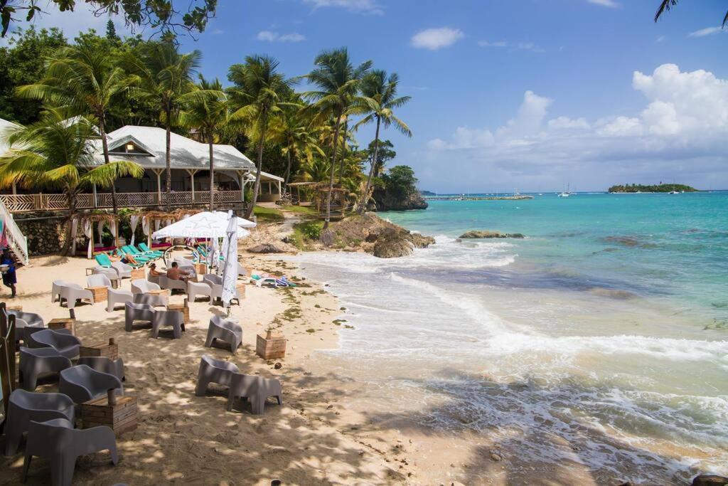 F1 Vue Mer, Acces Plage, En Centre-Ville Le Gosier  Esterno foto